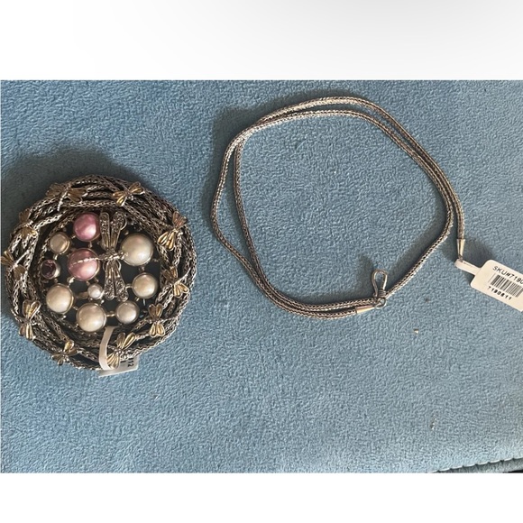 925 Sterling Silver Borobudur Chain & Amethyst DragonFly Pendant Set - Picture 2 of 6